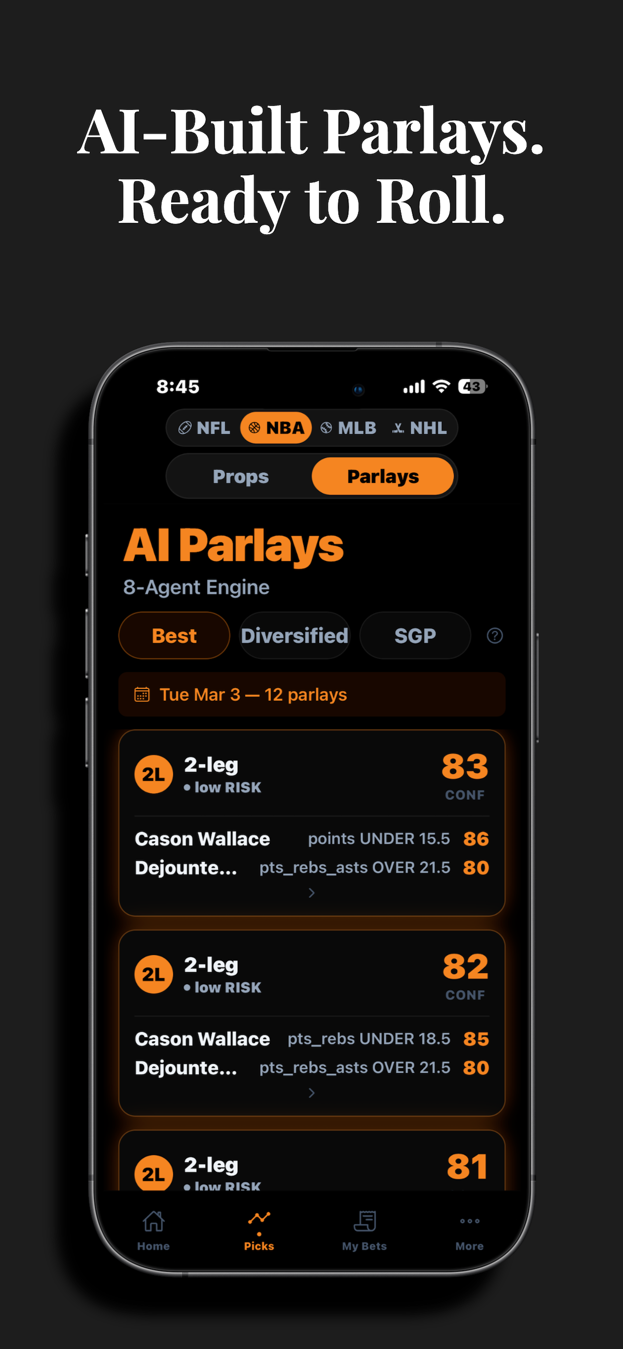 PropEdge daily game schedule for NFL NBA MLB NHL EPL MLS